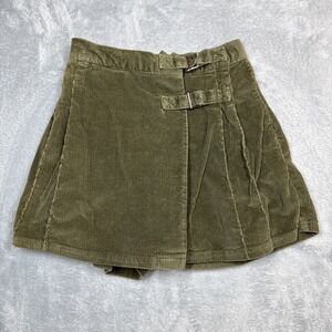 Joujou Corduroy Skorts Junior 5/6 Green Mini Skirt Split Preppy Y2K REPAIR